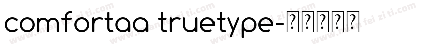 comfortaa truetype字体转换